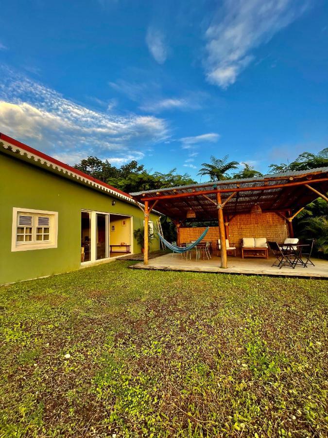 Chambre Et Sdb Privative Ylang Ylang Vue Mont Pelee Dans Maison Partagee Le Morne-Rouge Exterior foto